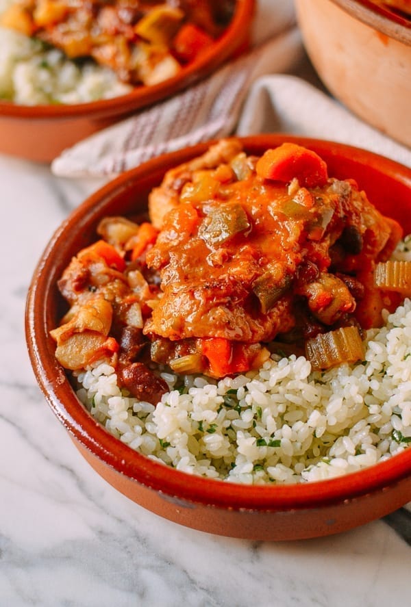 Spanish Chicken Stew, by thewoksoflife.com