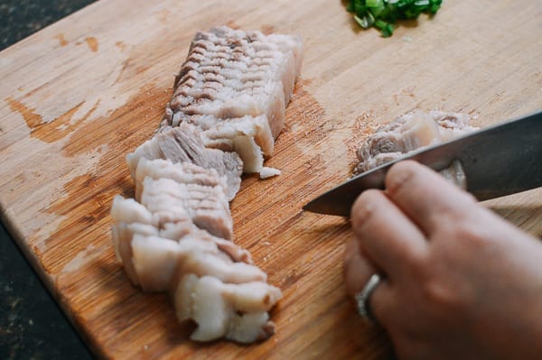 Suan Ni Bai Rou (Sliced Pork with Garlic Sauce), by thewoksoflife.com