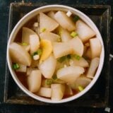 Tasty Boiled Daikon, by thewoksoflife.com