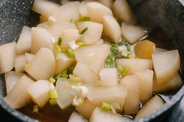 Boiled Daikon, by thewoksoflife.com