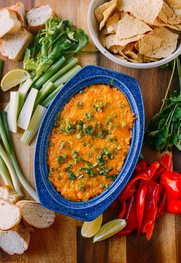 Buffalo Chicken Dip, by thewoksoflife.com