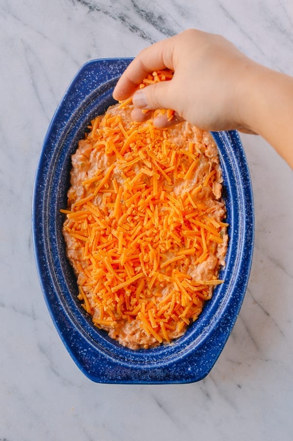 Buffalo Chicken Dip, by thewoksoflife.com