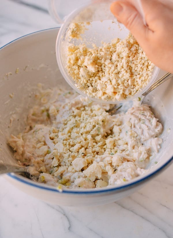 Buffalo Chicken Dip, by thewoksoflife.com