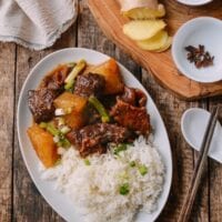 Cantonese Instant Pot Braised Beef with Radish, by thewoksoflife.com