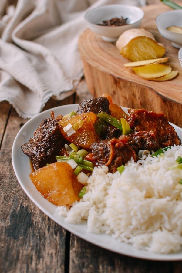 Cantonese Instant Pot Braised Beef with Radish, by thewoksoflife.com