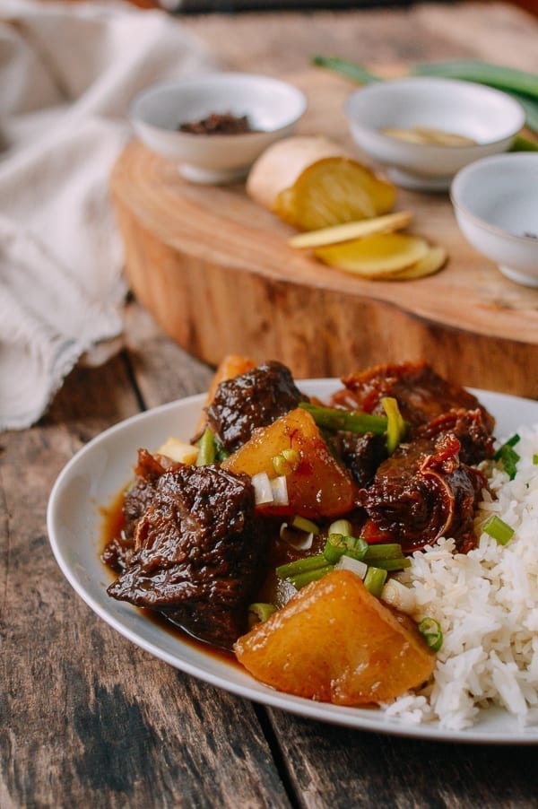 Cantonese Instant Pot Braised Beef with Radish, by thewoksoflife.com