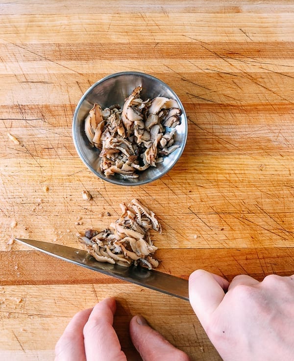 Chopped Shiitake Mushrooms, by thewoksoflife.com