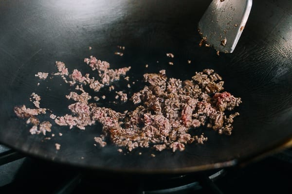 Hamburger Fried Rice, by thewoksoflife.com