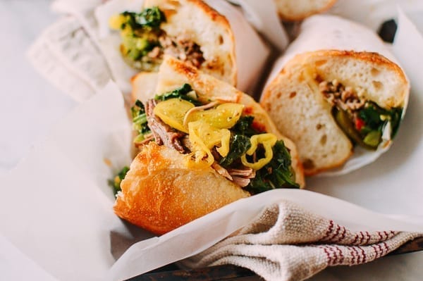 Italian Pork Sandwiches, by thewoksoflife.com
