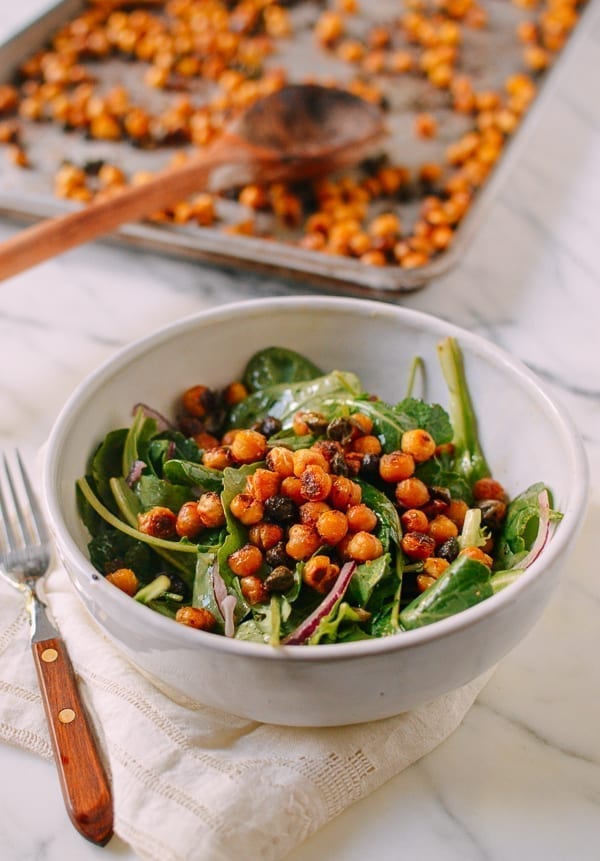 Roasted Chickpeas, by thewoksoflife.com
