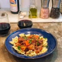 Winter Lamb Stew with Spicy Sausage, by thewoksoflife.com