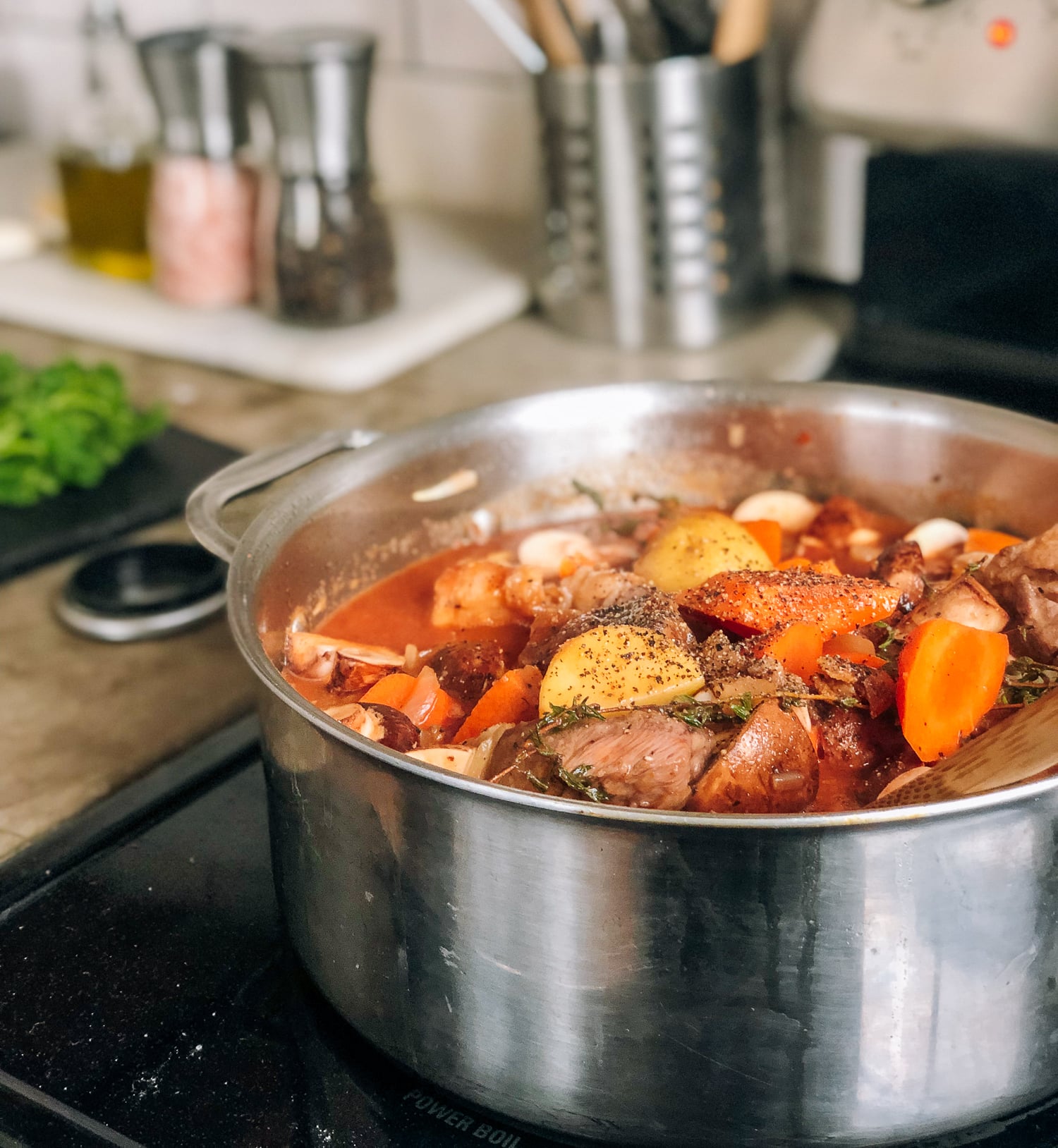Winter Lamb Stew with Spicy Sausage, by thewoksoflife.com