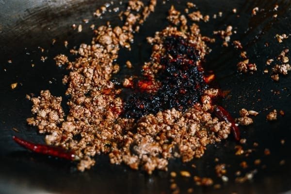 Spicy Crispy Pork Noodles, by thewoksoflife.com