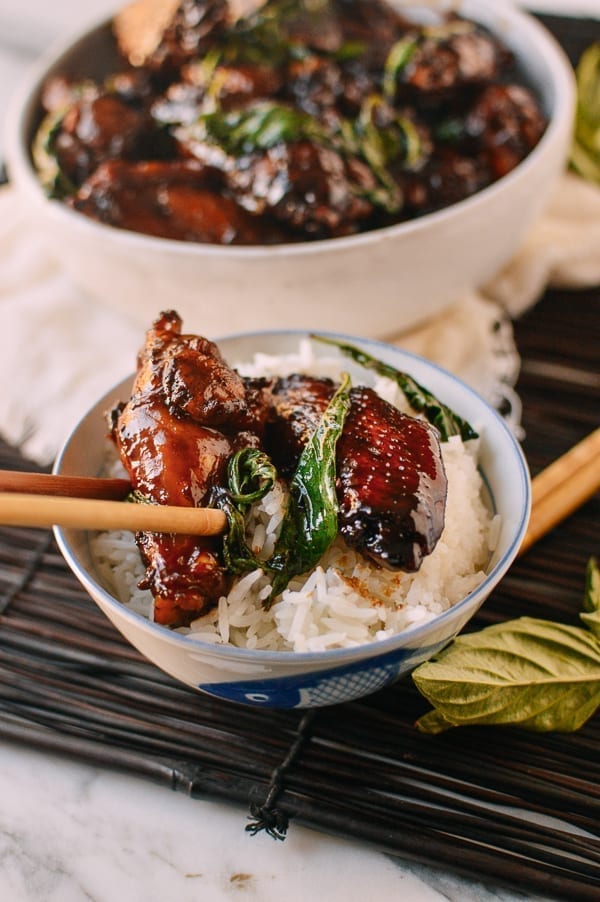 Three Cup Chicken (San Bei Ji), by thewoksoflife.com