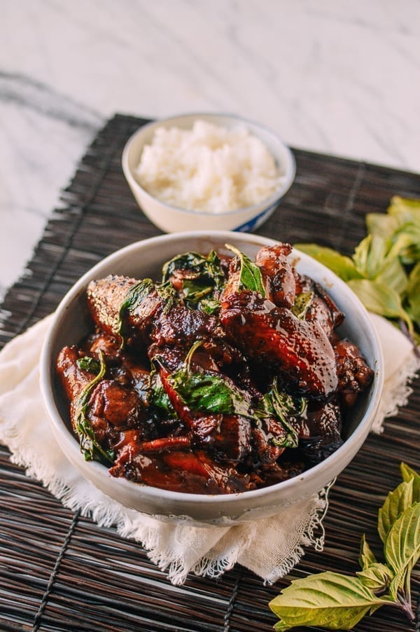 Three Cup Chicken (San Bei Ji), by thewoksoflife.com