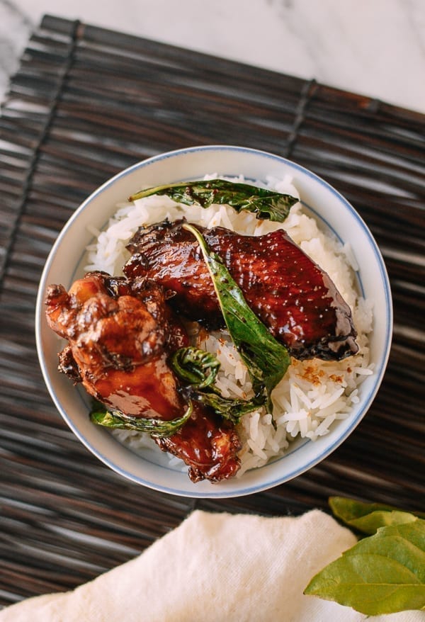 Three Cup Chicken (San Bei Ji), by thewoksoflife.com