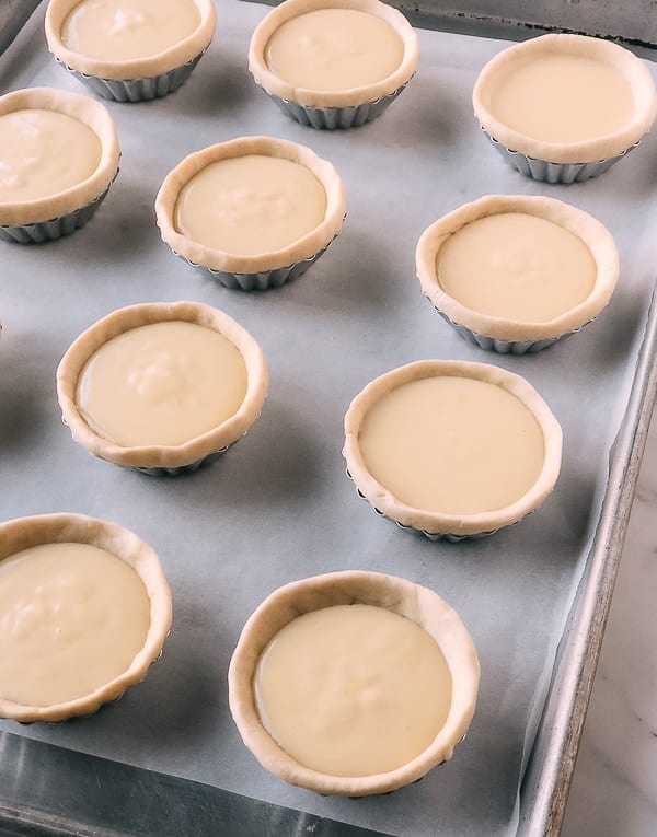 Portuguese Custard Tarts (Pasteis de Nata), by thewoksoflife.com