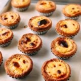 Portuguese Custard Tarts (Pasteis de Nata), by thewoksoflife.com
