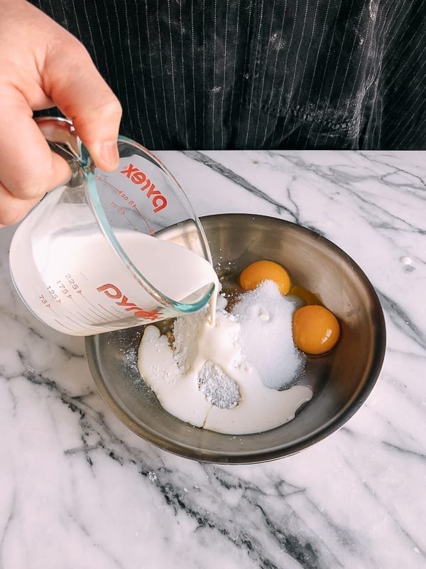 Portuguese Custard Tarts (Pasteis de Nata), by thewoksoflife.com