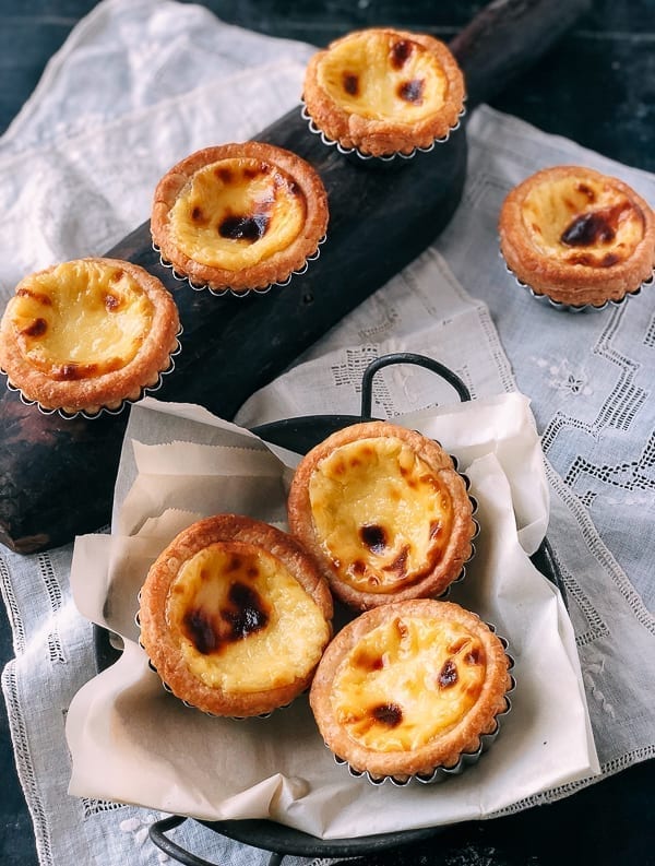 Portuguese Custard Tarts (Pasteis de Nata), by thewoksoflife.com