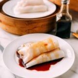 Shrimp Rice Noodle Rolls (Ha Cheung), by thewoksoflife.com