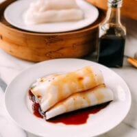 Shrimp Rice Noodle Rolls (Ha Cheung), by thewoksoflife.com
