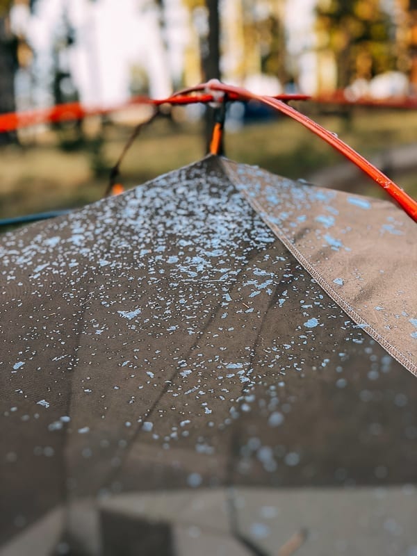 Frost on tent, thewoksoflife.com