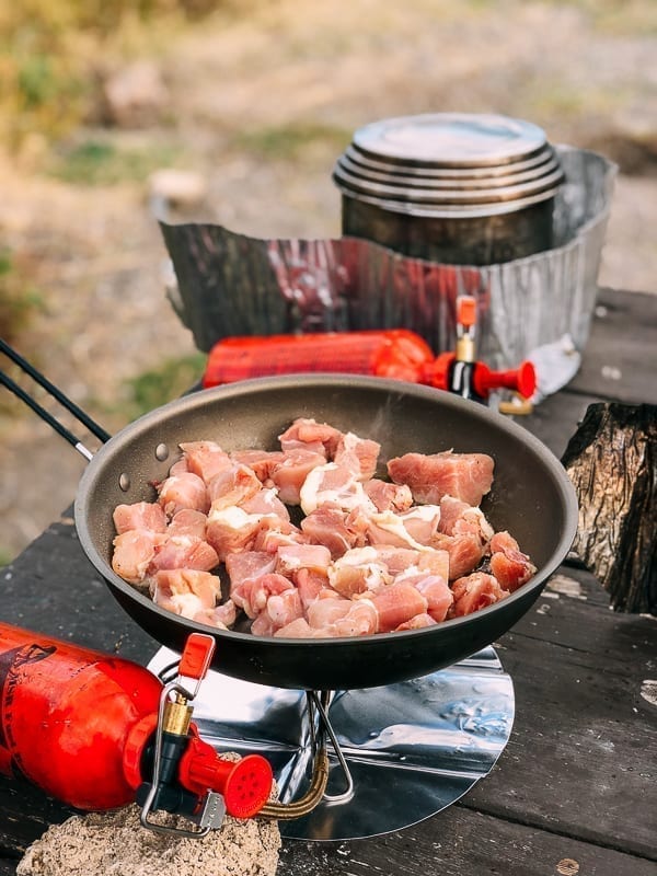 Cooking with a Whisperlite Stove, thewoksoflife.com