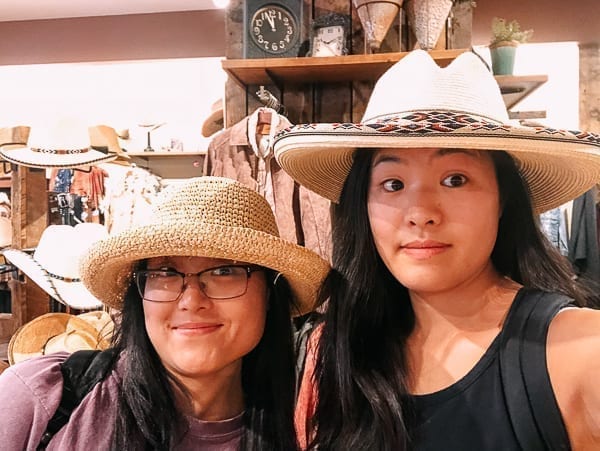 Trying on Hats in Jackson Hole, thewoksoflife.com