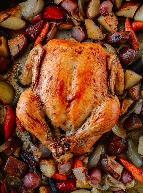 Golden Brown Baked Whole Chicken, thewoksoflife.com