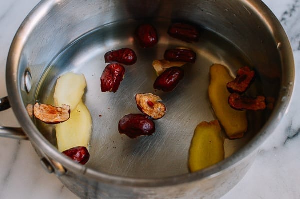 Making Ginger Tea with Red Dates, thewoksoflife.com