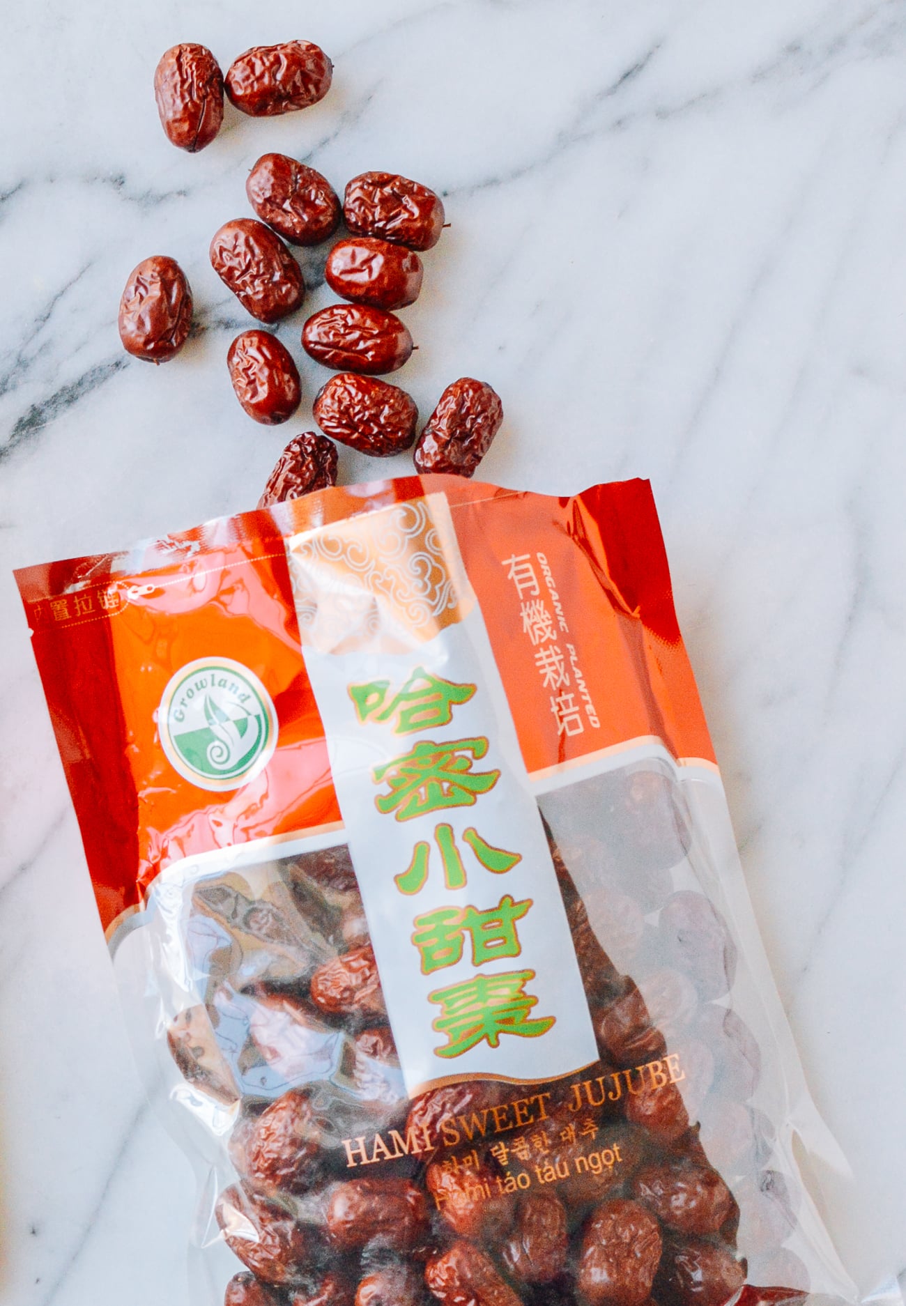 Chinese dried red dates or jujubes - hongzao