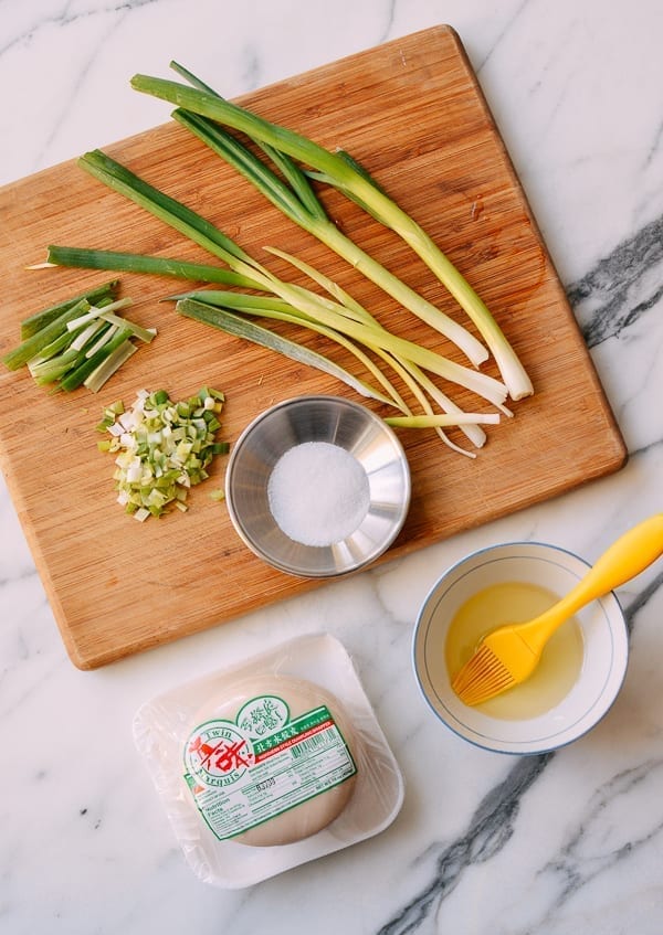Easy Scallion Pancake Ingredients, thewoksoflife.com