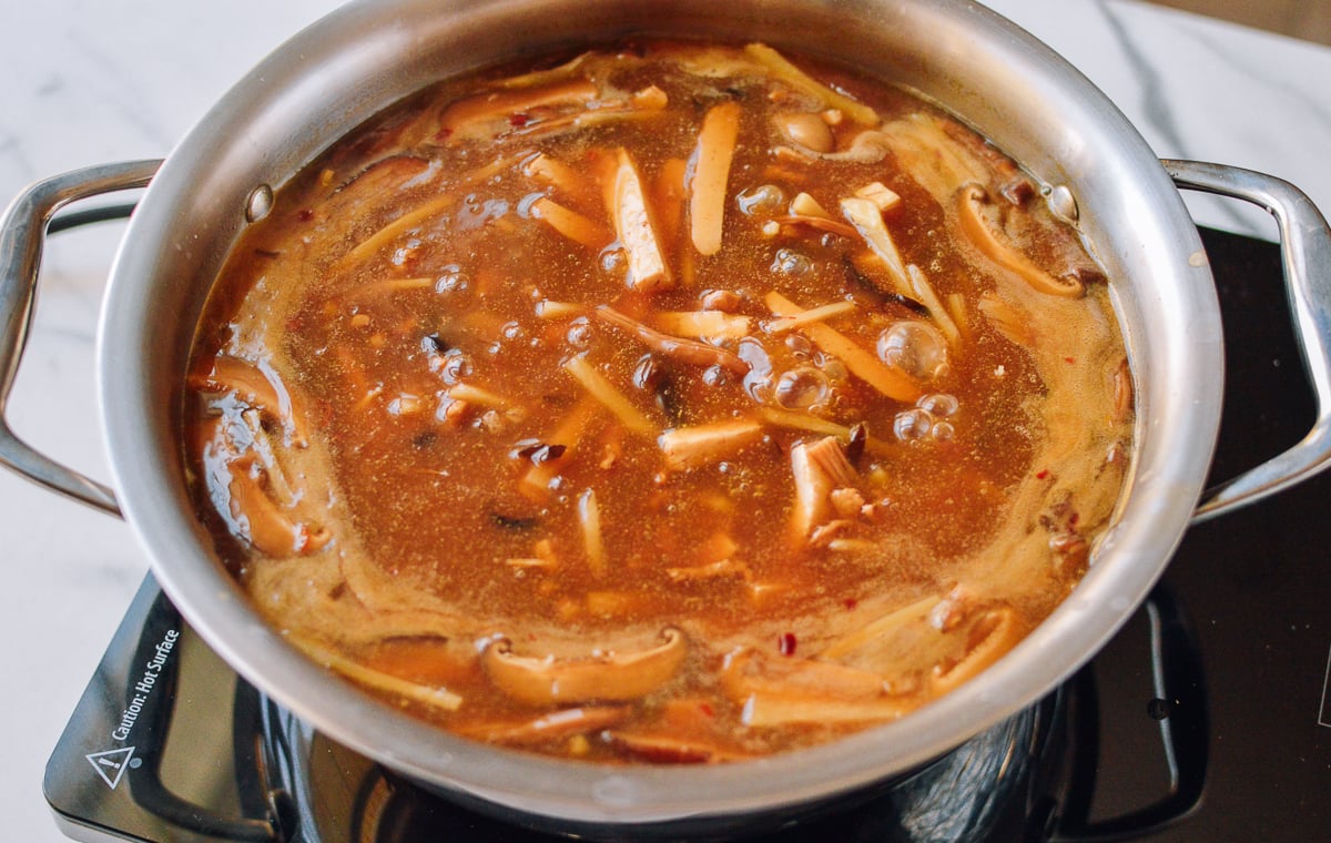 Simmering Hot and Sour Soup, thewoksoflife.com