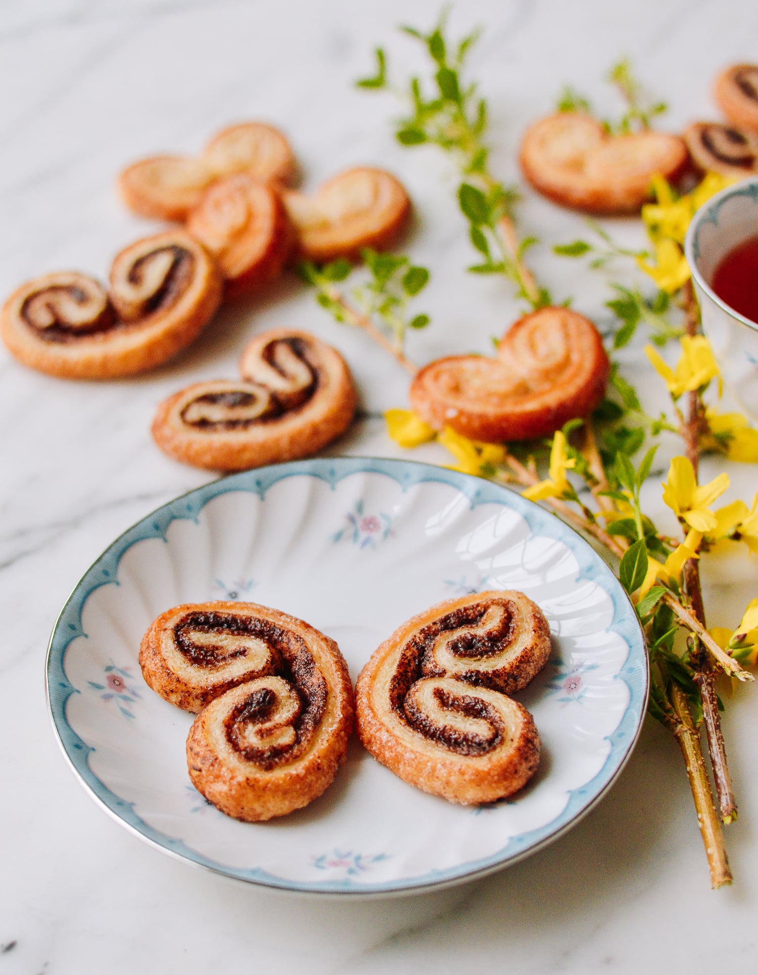 Chocolate Palmiers that look like butterflies, thewoksoflife.com