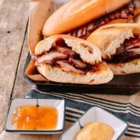 Chinese Roast Pork on Garlic Bread, thewoksoflife.com