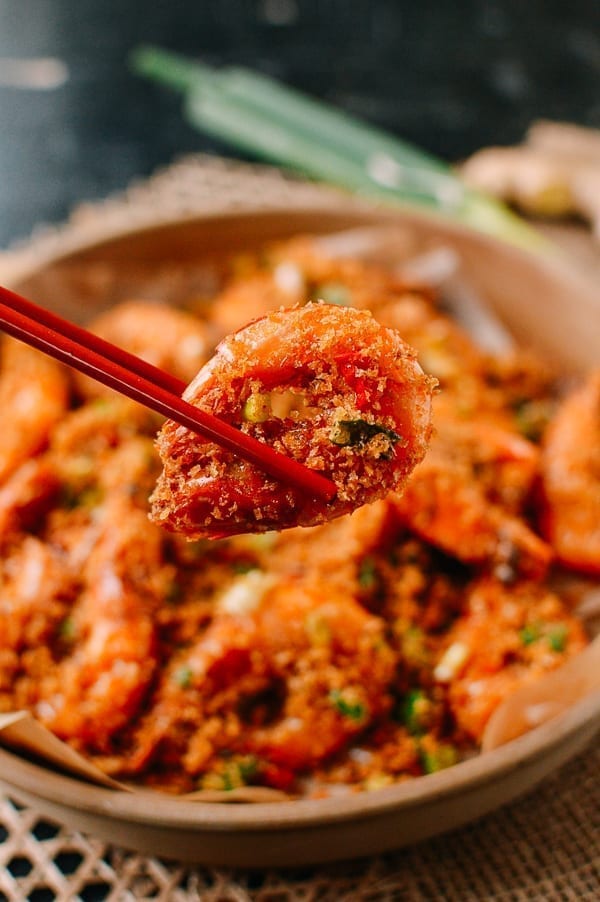 Chopsticks lifting shrimp, thewoksoflife.com