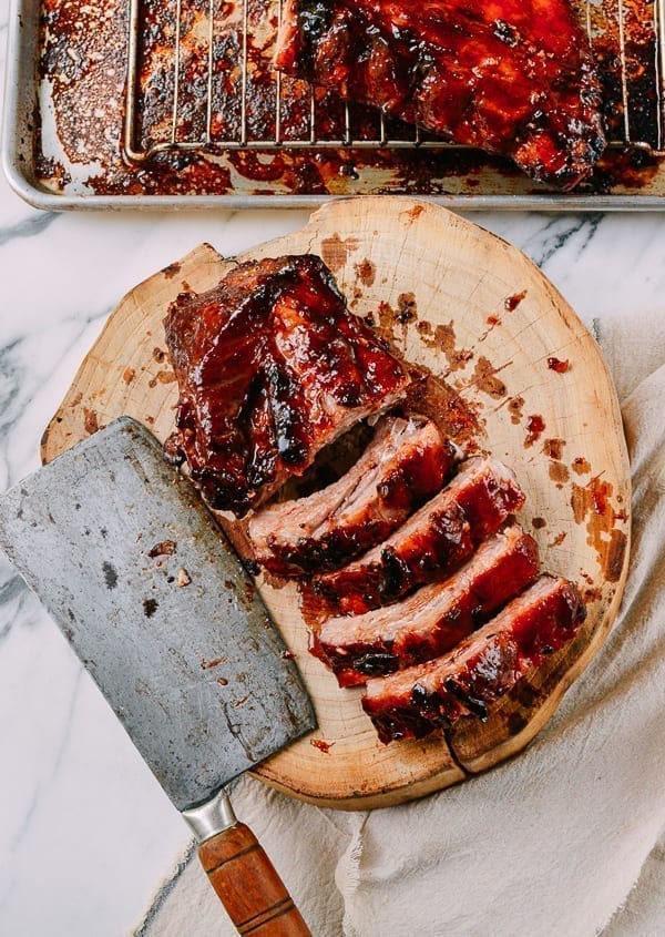 Oven Roasted Ribs with Char Siu Marinade, thewoksoflife.com