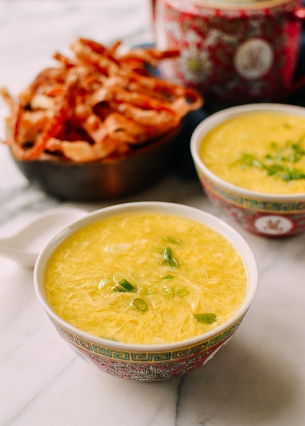 Egg Drop Soup with scallions, thewoksoflife.com