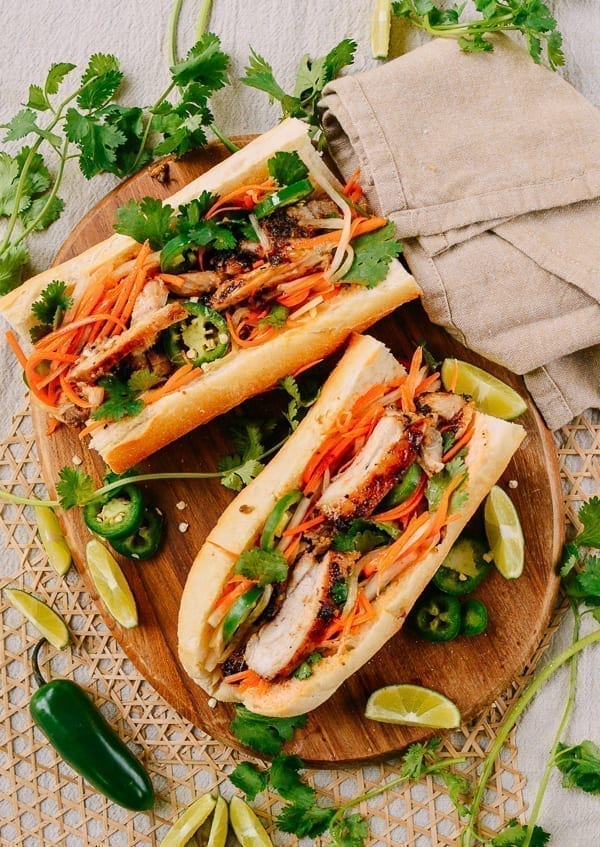 Lemongrass Chicken Banh Mi, thewoksoflife.com
