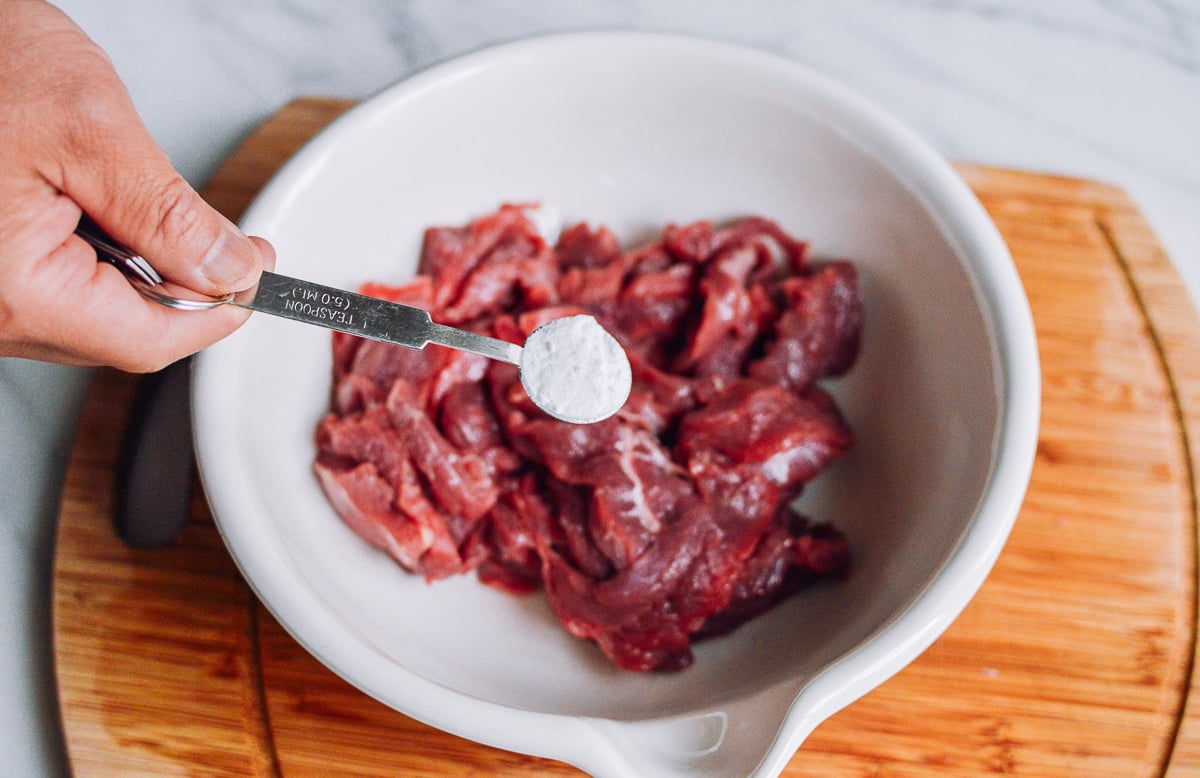 How to prepare beef for stir-fry by thewoksoflife.com