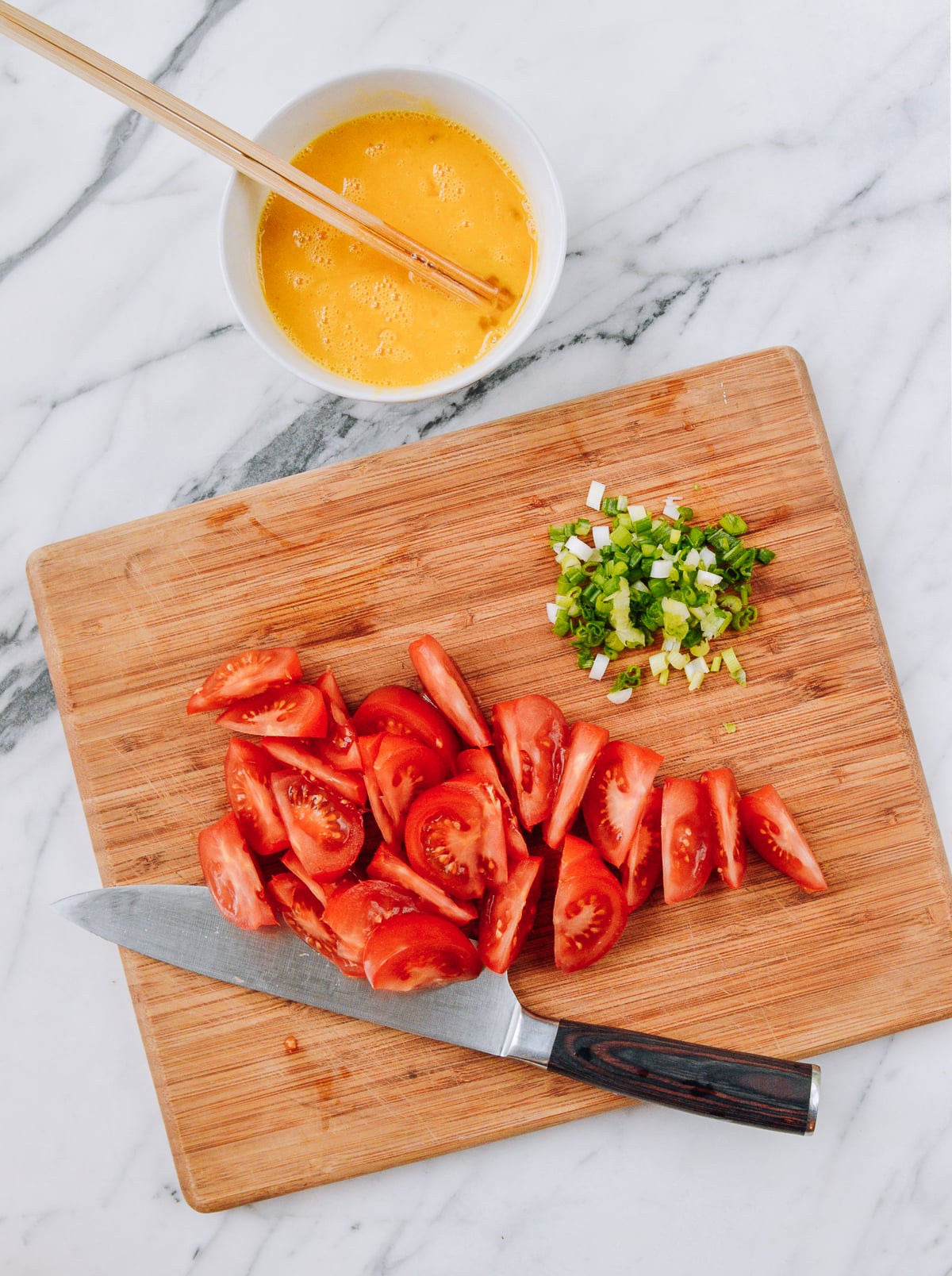 Tomato Egg Stir-fry Ingredients