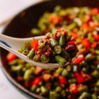 Chinese Stir-fried Green Beans with Pork, thewoksoflife.com