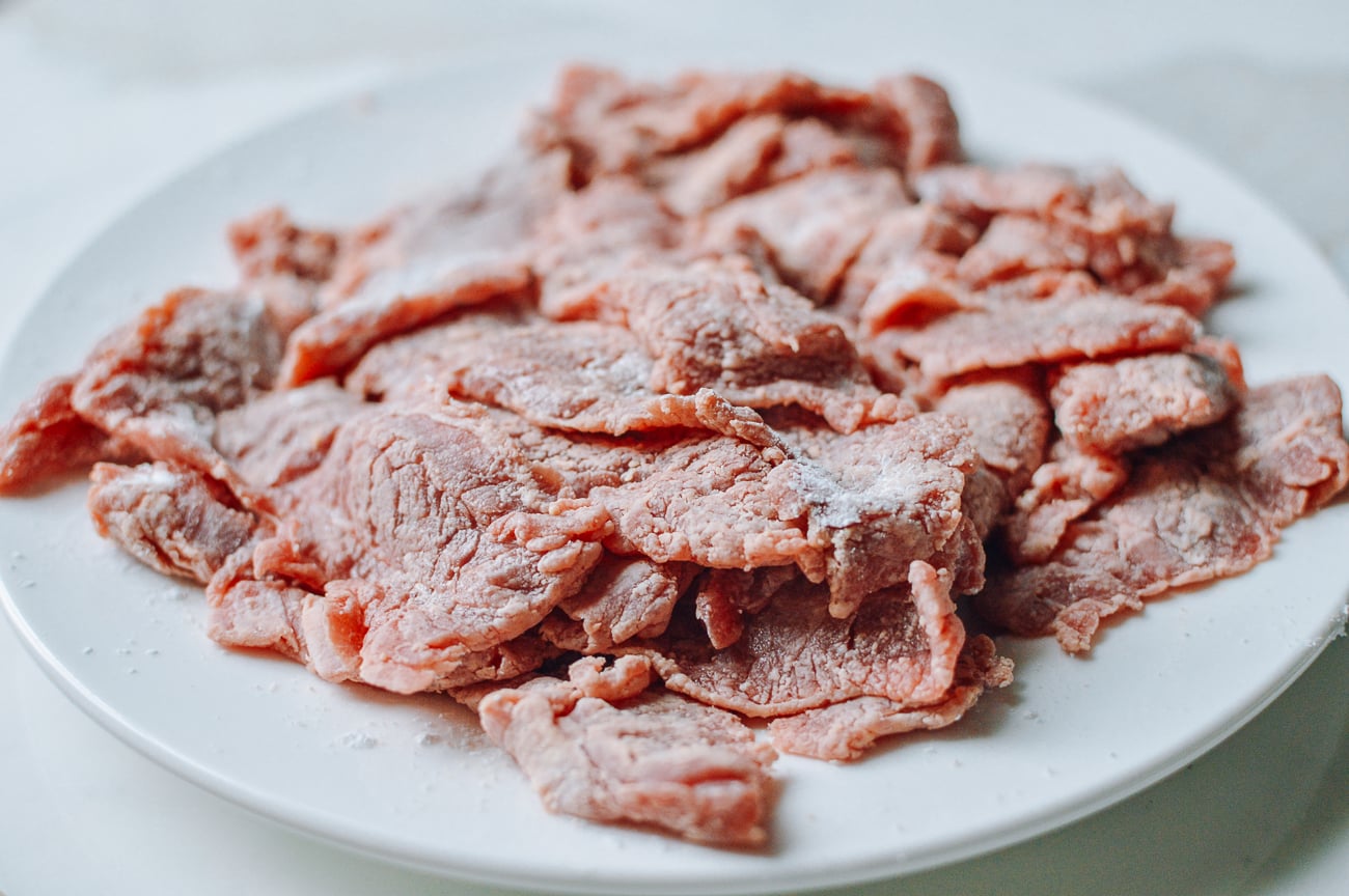 dredged beef slices