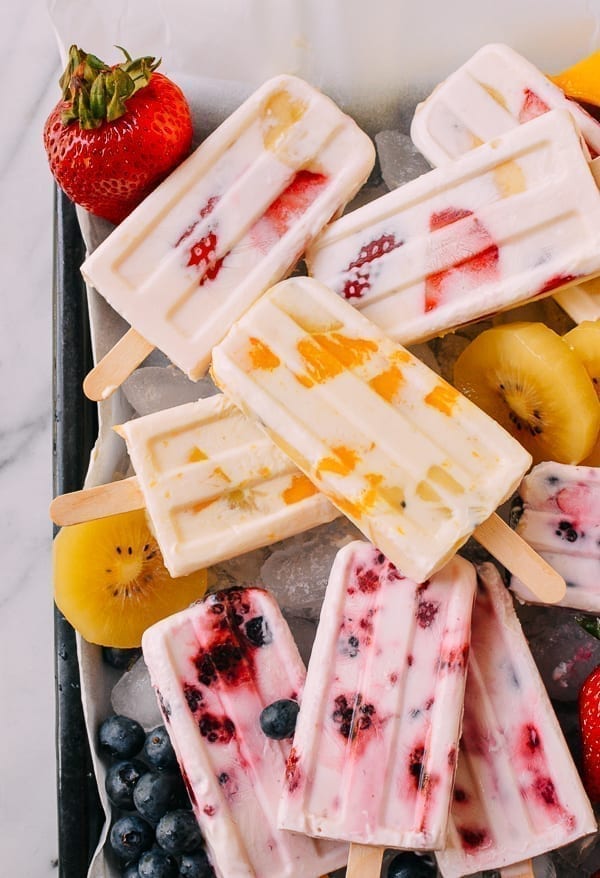 4-Ingredient Fruit & Yogurt Popsicles