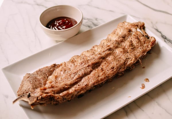 Cooked ribs from Instant Pot, thewoksoflife.com