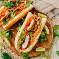Lemongrass Chicken Banh Mi Sandwiches