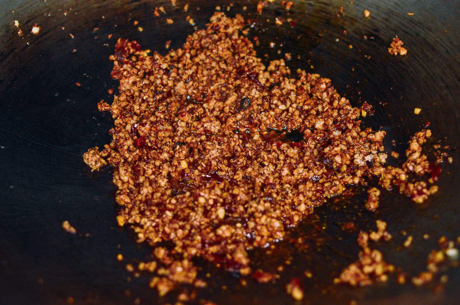 Mapo Tofu meat mixture, thewoksoflife.com