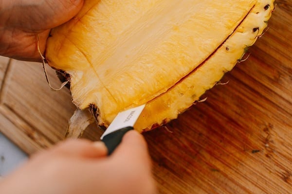 How to hollow out a pineapple, thewoksoflife.com