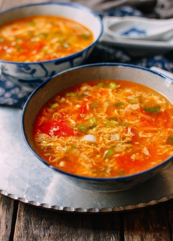 Chinese tomato egg drop soup, thewoksoflife.com